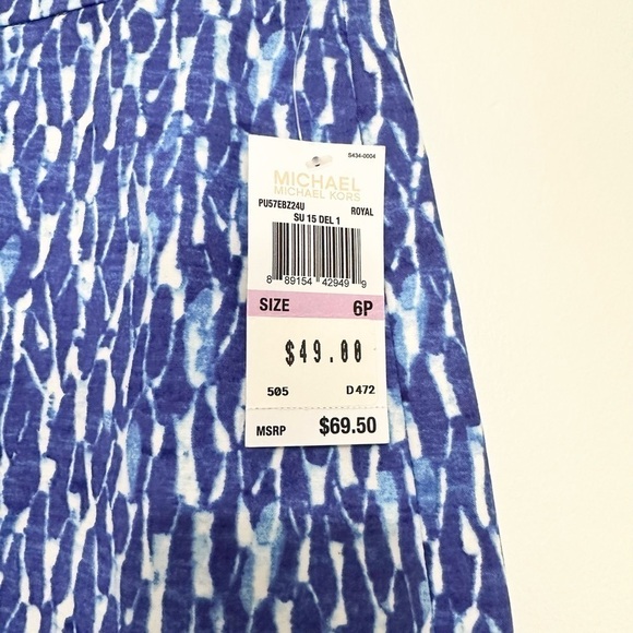 Michael Micheal Kors Royal Blue mini  Skirt size 6P NWT - Picture 3 of 6